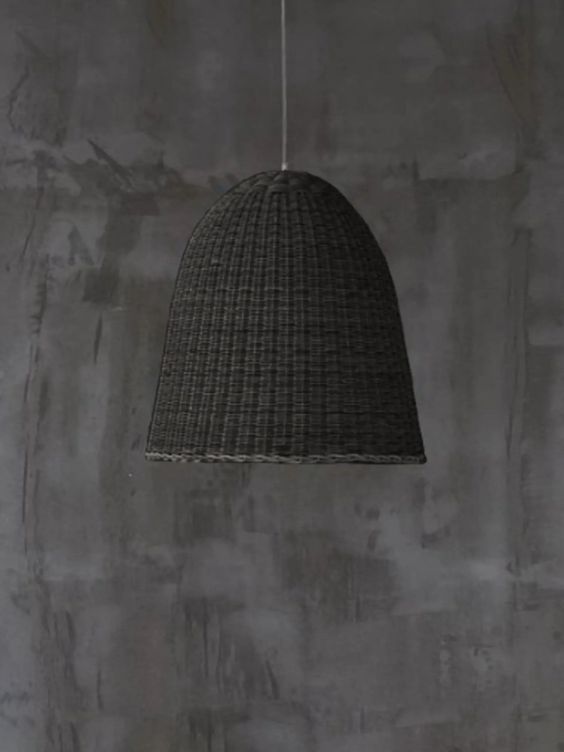 Bell 95 Hanging Lamp – Rattan