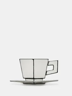 Carte Blanche Cappuccino Cup with Saucer