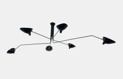 Ceiling Lamp with 6 Rotating Arms