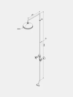Christiansborg Outdoor Shower Fixture Head/Foot