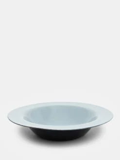 Degustation Large Round Blue Grey and Dark Blue