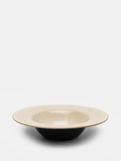 Degustation Small Round Misty Grey and Dark Blue