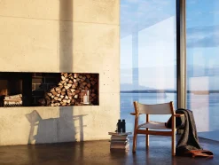 Djurö Lounge Armchair - Teak/White