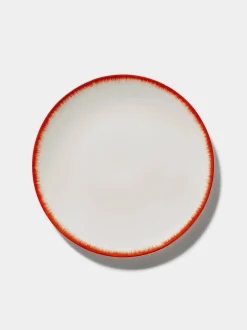 Dé - Plate 28 cm Off White - Red No2