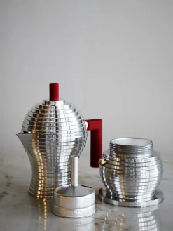 Espresso Coffee Maker Pulcina 6 Cups - Red