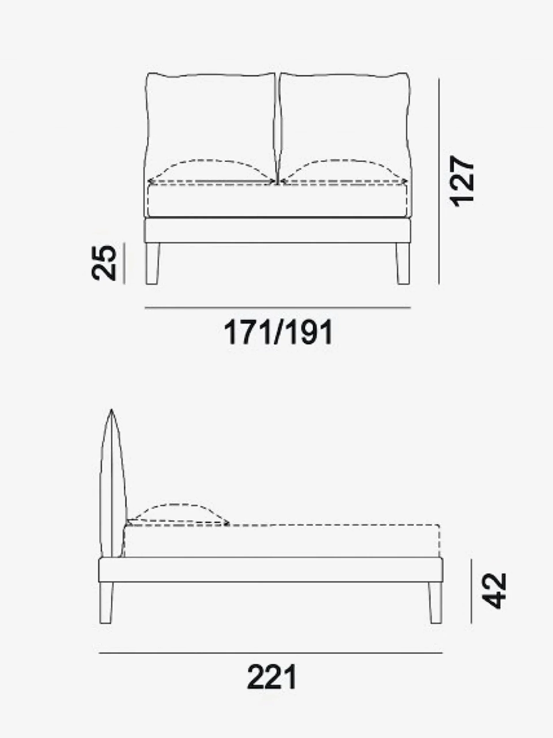 Fly Bed Frame 180 cm