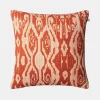 Ikat Madras Cushion Cover - Apricot - 50x50 cm