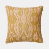 Ikat Madras Cushion Cover - Spicy Yellow - 50x50 cm