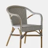 Madeleine Exterior Chair - White/Cappuchino Dot