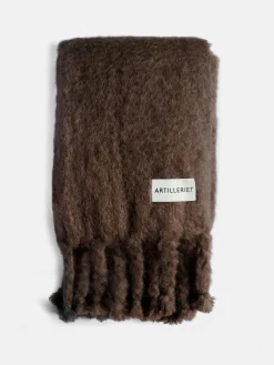 Mohair Tassel Throw - Chocolate Brown