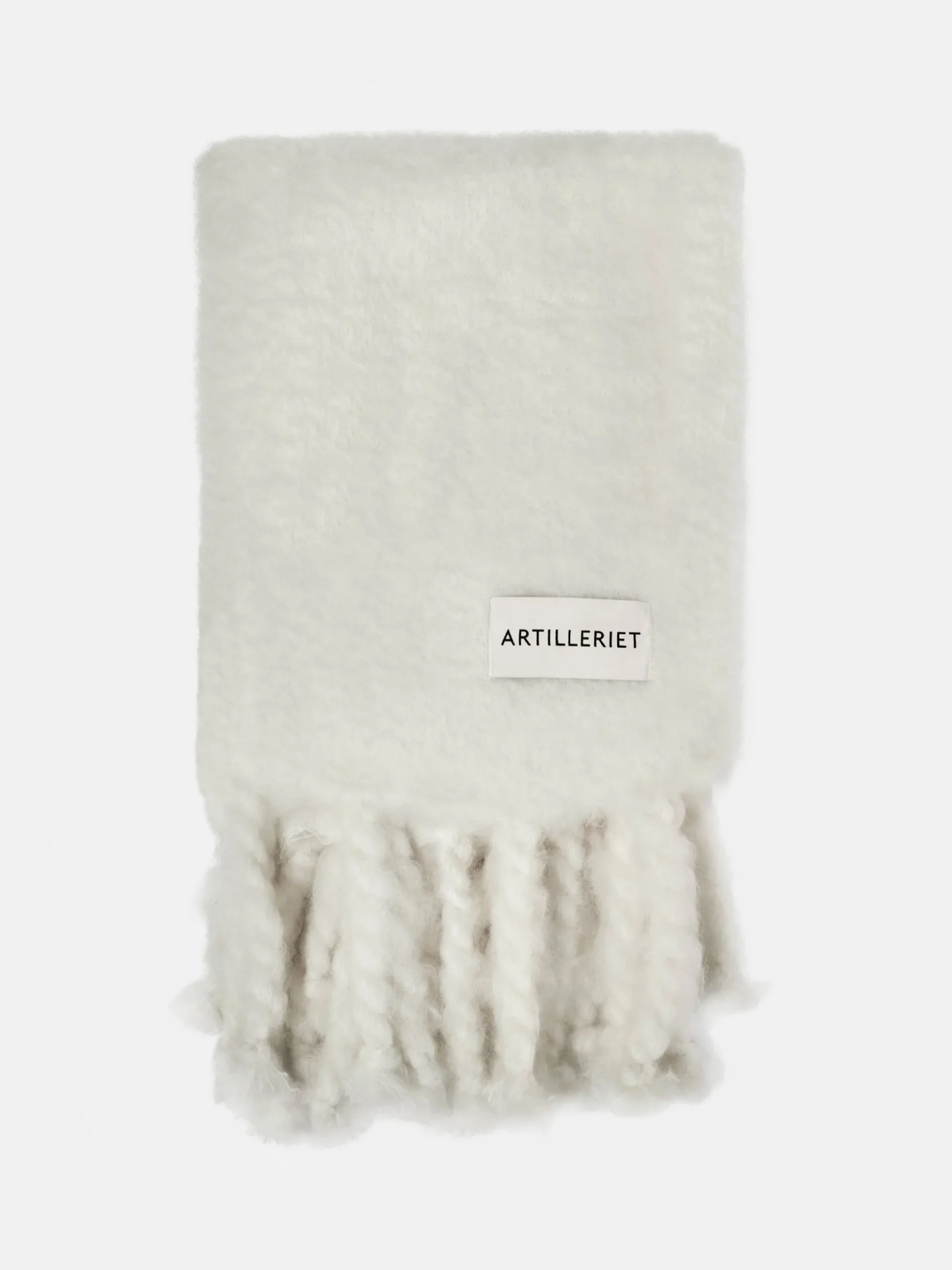 Mohair Tassel Throw - True White