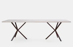 NEB Rectangular Dining Table - Travertin - Brown