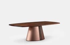 Orion Table - Timber and Metal Base