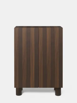 Post Storage Cabinet - Smoked Oak