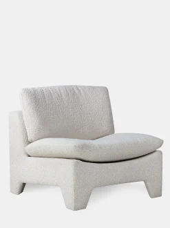 Retro lounge fauteuil - boucle cream