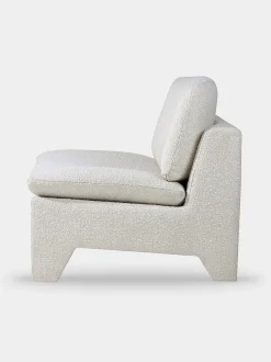Retro lounge fauteuil - boucle cream