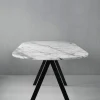 Saw Table White Marble