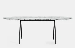 Saw Table White Marble