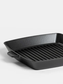 Square Cast Iron Grill Pan Black - 30 cm