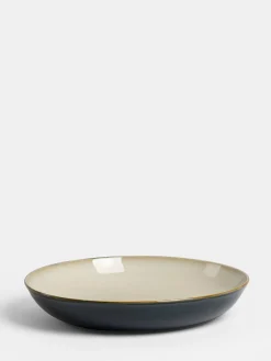 Terres de Rêves - Pasta Plate - Misty Grey/Dark Blue