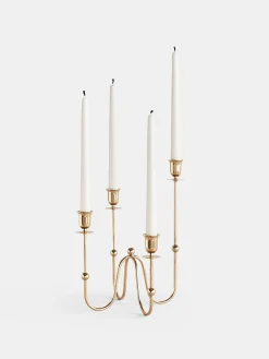 Totem Crown Candle Holder – Brass