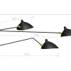 Wall Lamp Three Rotating Straight Arms