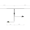 Wall Lamp with Four Rotating Straight Arms