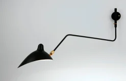 Wall Lamp with One Rotating Curved Arm