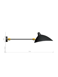 Wall Lamp with Two Swivels