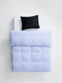 Wall Street Duvet Cover Poplin - Light Blue Mini Stripes